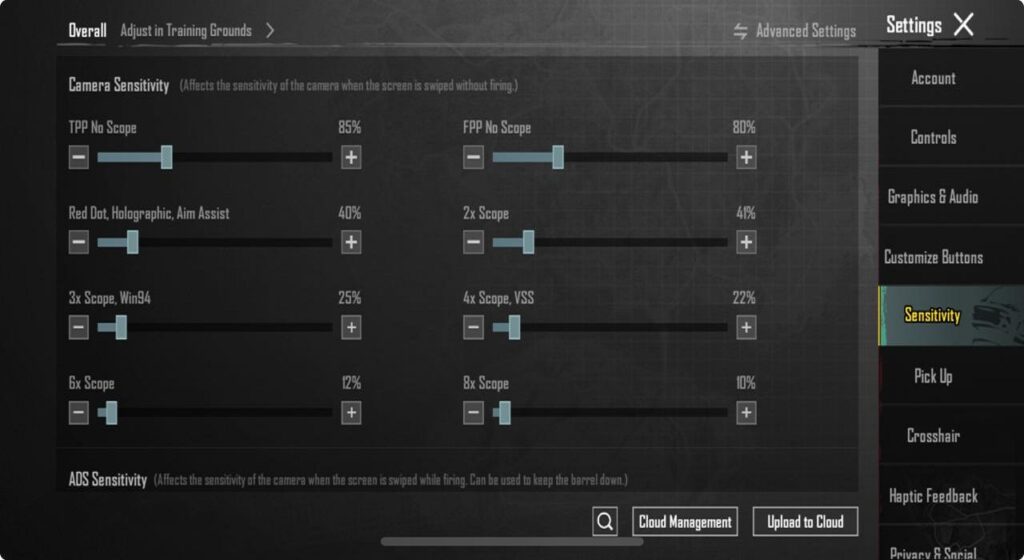 Best sensitivity for bgmi no recoil